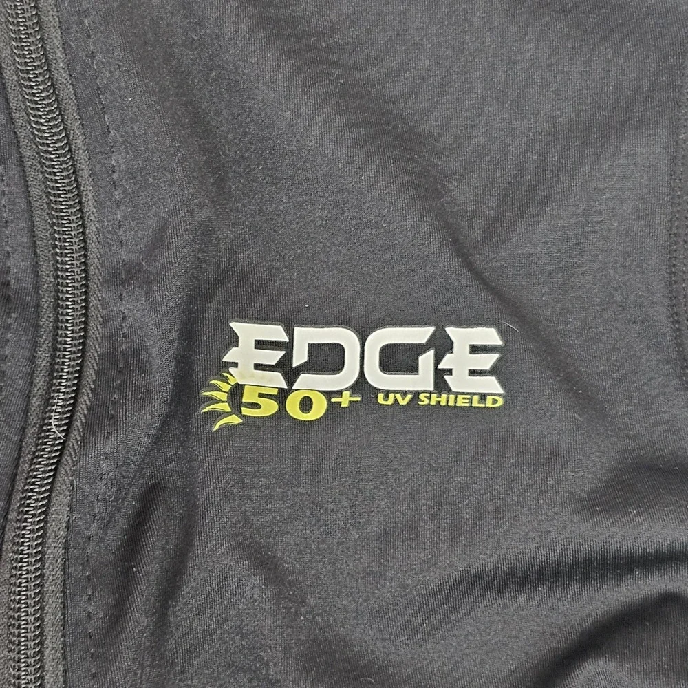 Edge UV Shield 50+ Full Body Rash Guard Black Long Sleeve Stirrup‎ Suit Small